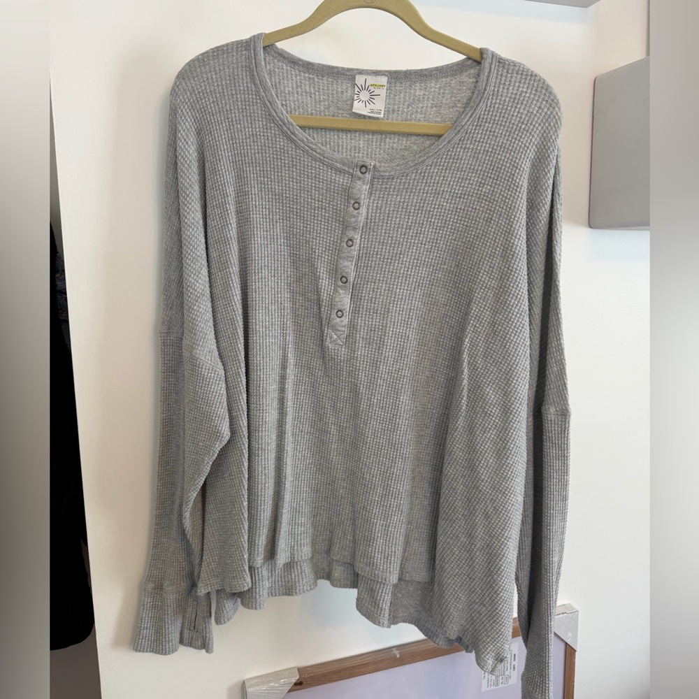 Aerie waffle knit long sleeve shirt